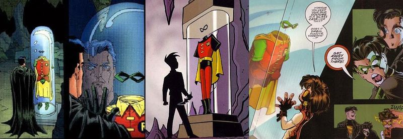 Illustration for article titled A Celebration of Superheroes Staring at Costumes in Fancy Display Cases